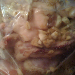 Marinating Chicken Adobo