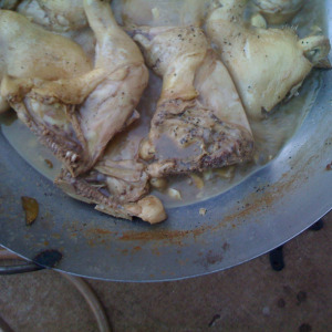 boiling Chicken Adobo