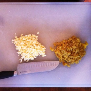 garlic chopped for adobo