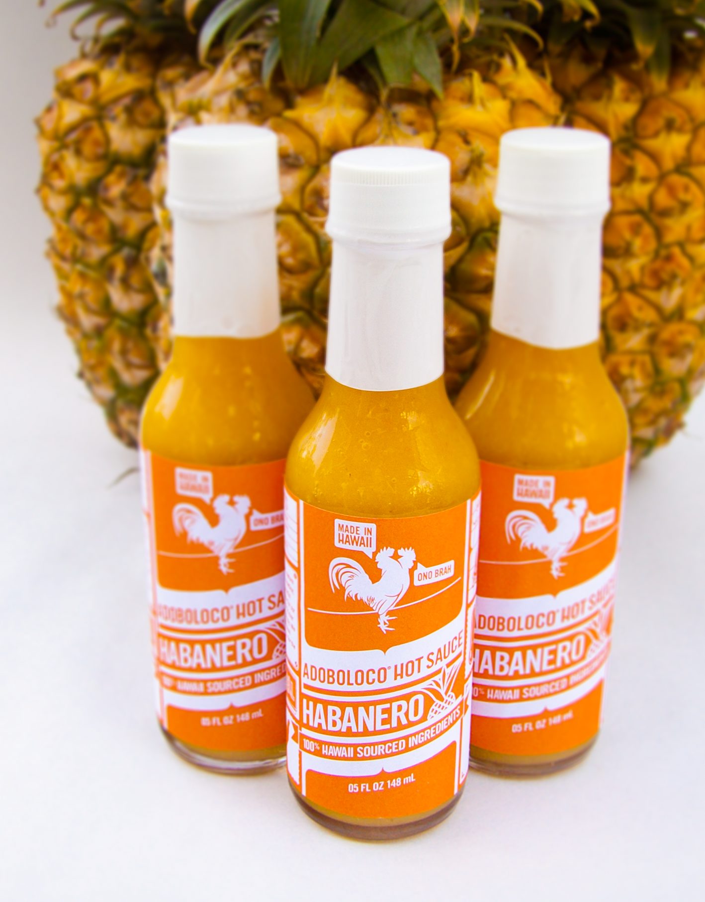 Adoboloco Habanero Pineapple Vinegar 100% Hawaii Sourced Ingredients