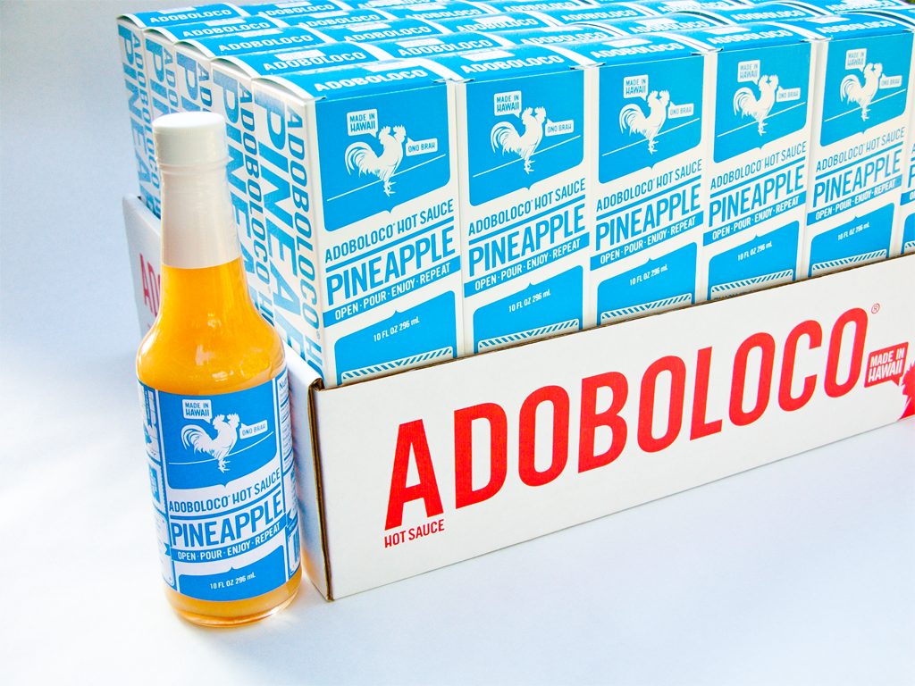 now at costco adoboloco pineapple habanero maui hot sauce made in Hawaii for your vacation