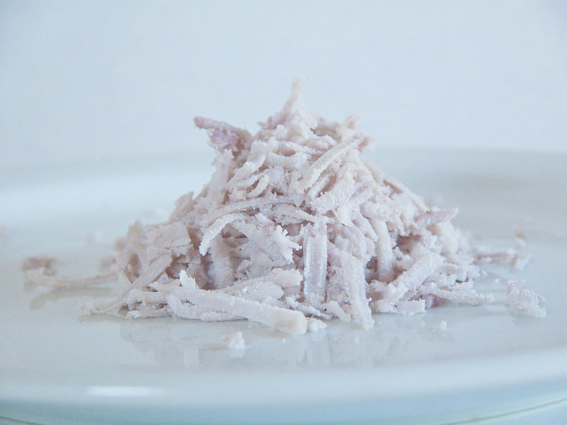 grated stemmed kalo / taro to add texture to the patty