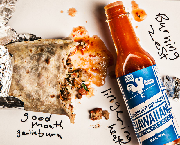 Adoboloco Hawaiian with a burrito