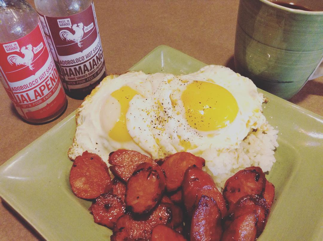 portuguese sausage eggs and rice