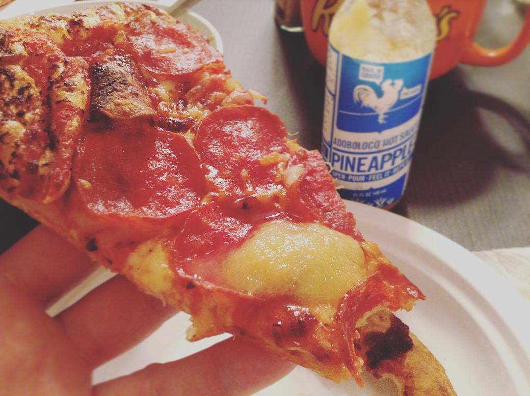 Adoboloco Pineapple Habanero Hot Sauce on Pizza