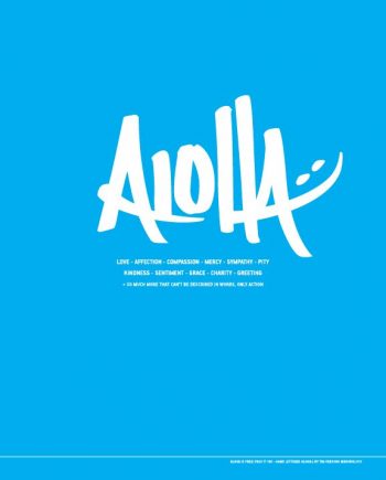Adoboloco Aloha Poster handlettering