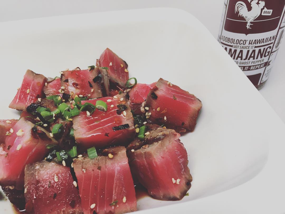 Ahi Poke Bowl with Spicy Kiawe Smoke Hamajang