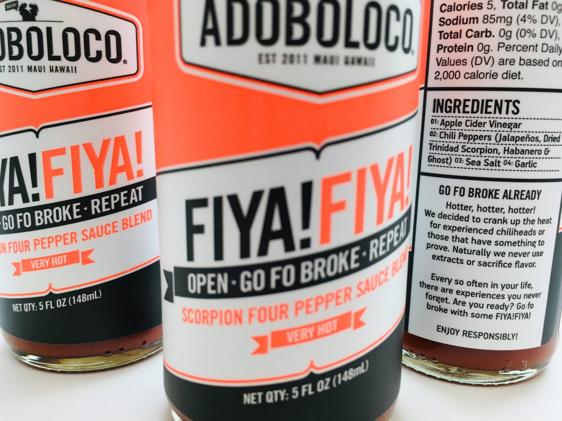 Adoboloco FIYA FIYA hot sauce hot ones