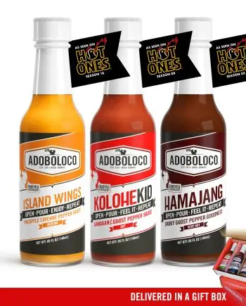 Adoboloco premium gift pack with your choice of 3 different sauces