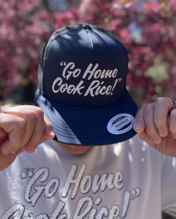 GO HOME COOK RICE! Navy blue snapback hat