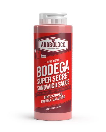 Bodega Super Secret Sandwich Sauce front of bottle